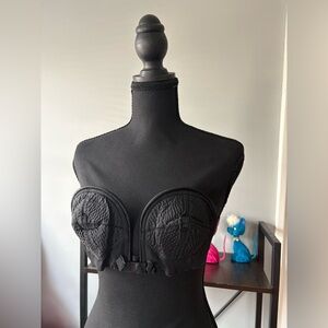Peter Pan Vintage Black Strapless Bullet Bra